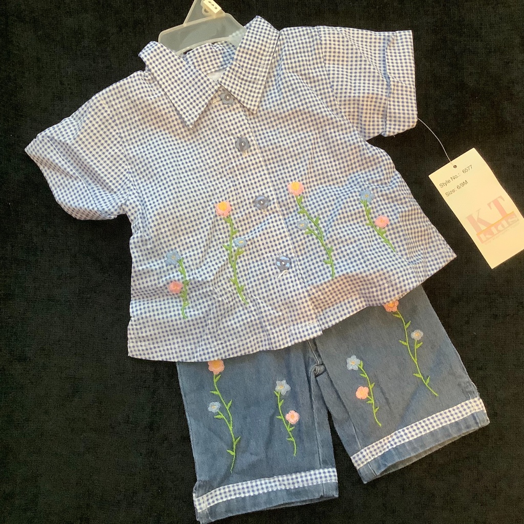 Gingham Capri Set